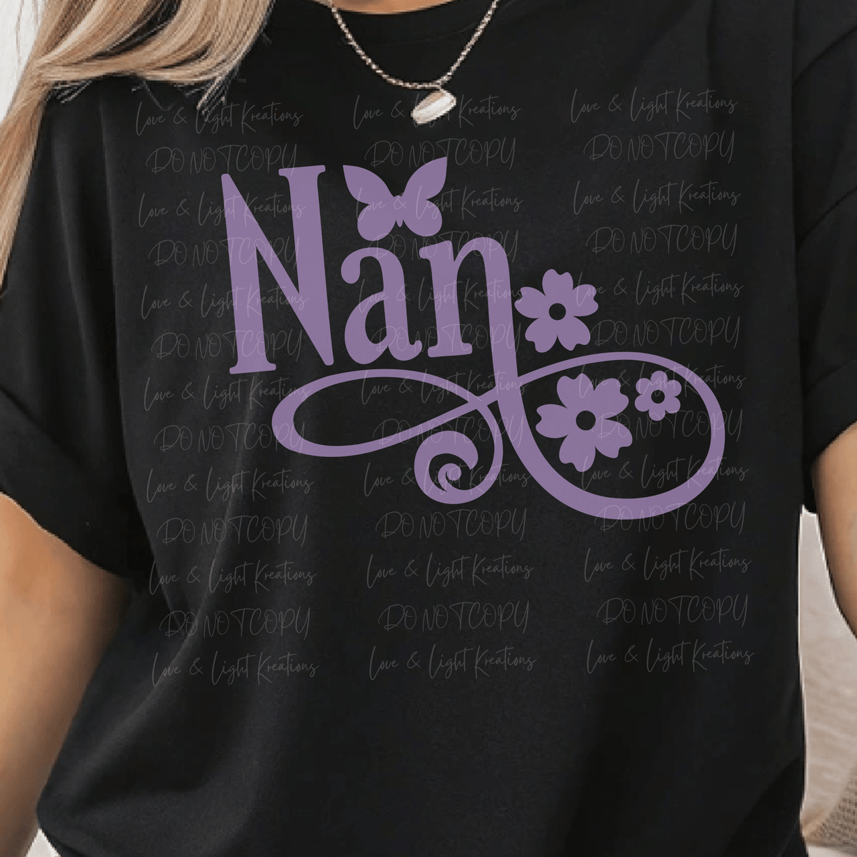 Nan Purple with Butterfly and Flowers