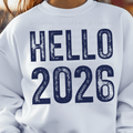 Navy Distressed Hello 2026