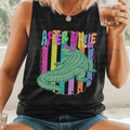 Neon After While Crocodile with Patterned Strips and Crocodile