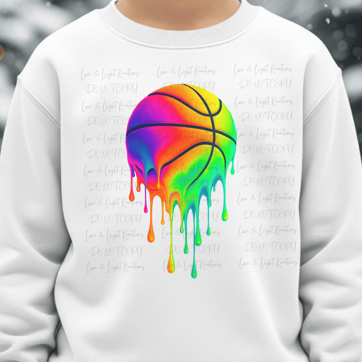 Neon Basketball Ice Cream Drip