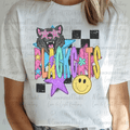 Neon Checkered Mascot Blackcats