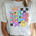 Neon Checkered Mascot Bobcats