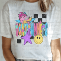 Neon Checkered Mascot Road Runners