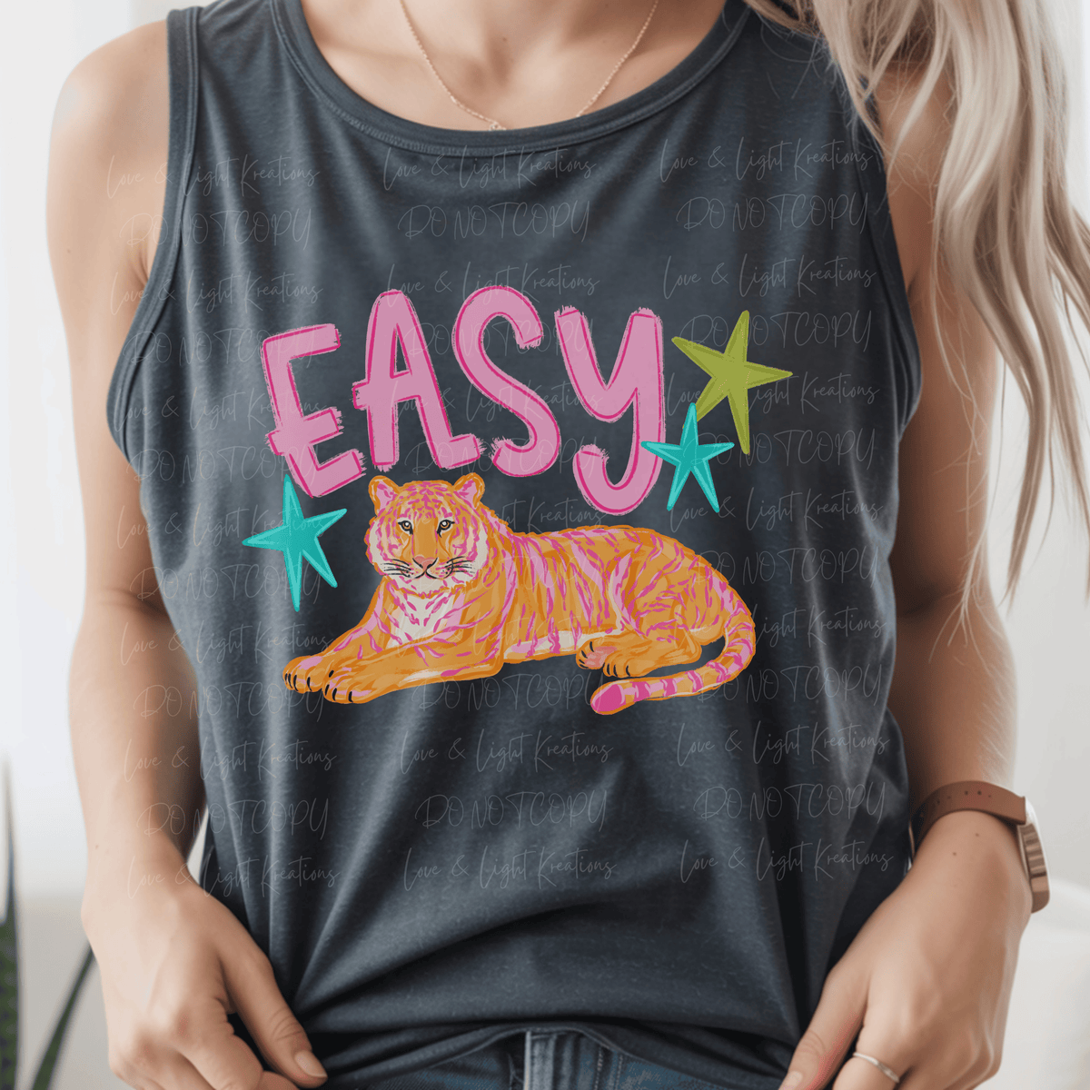 Neon Easy Tiger with Stars and Tiger