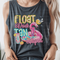 Neon Float Drink Tan with Flamingo Float and Energy Drinks