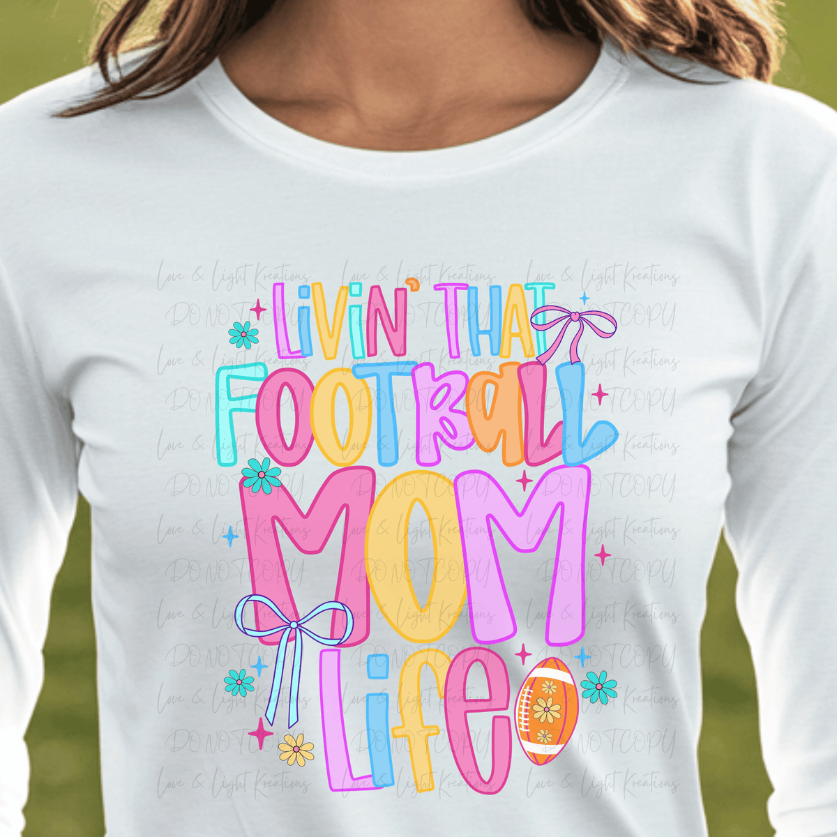 Neon Football Mom