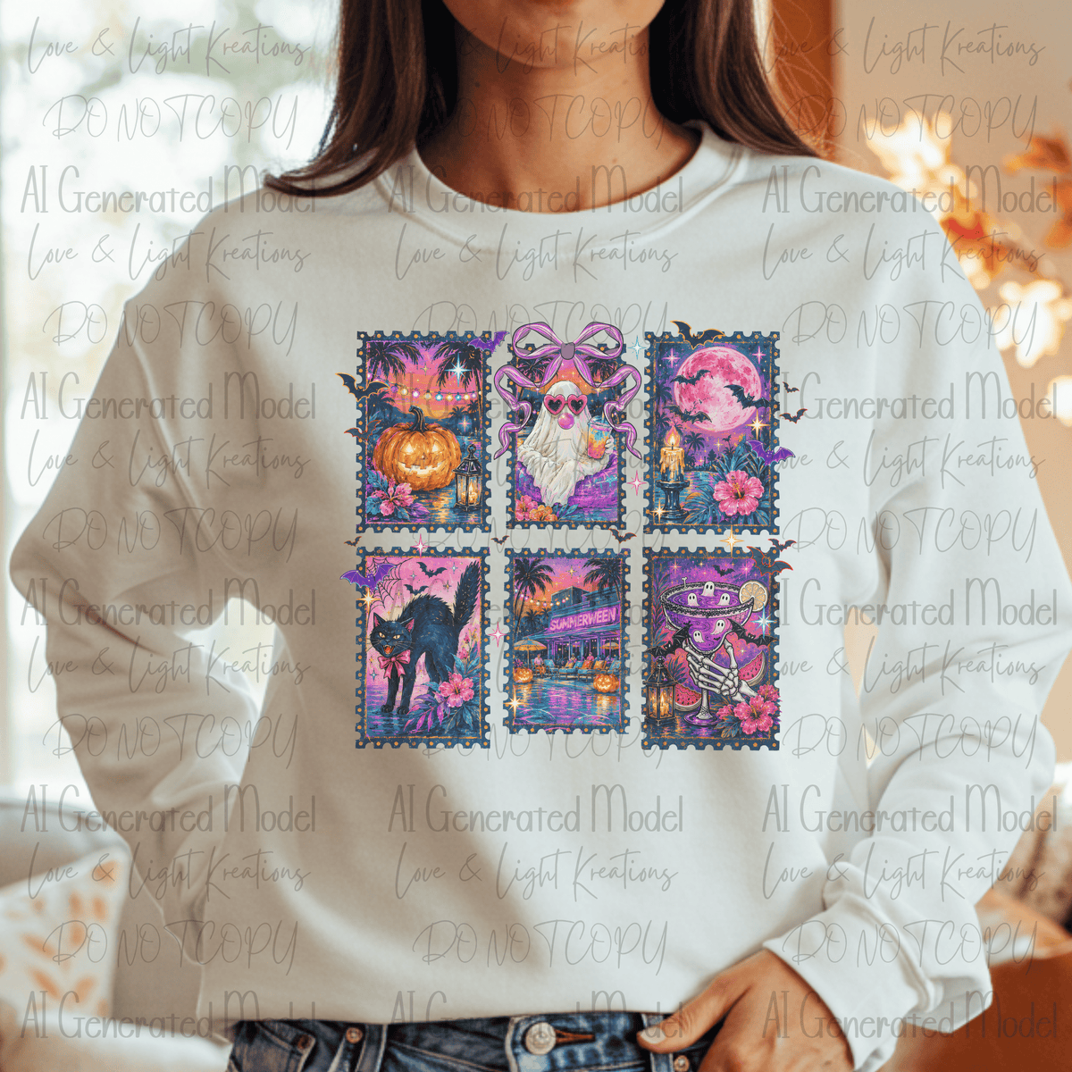 Neon Halloween Stamps