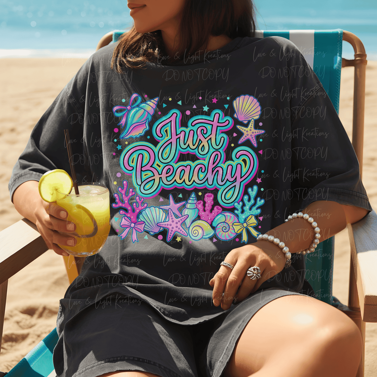 Neon Just Beachy with Shells and Coral