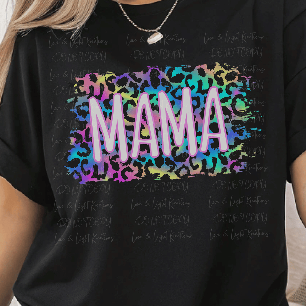 Neon Leopard Print Mama