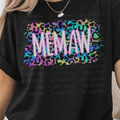 Neon Leopard Print Memaw