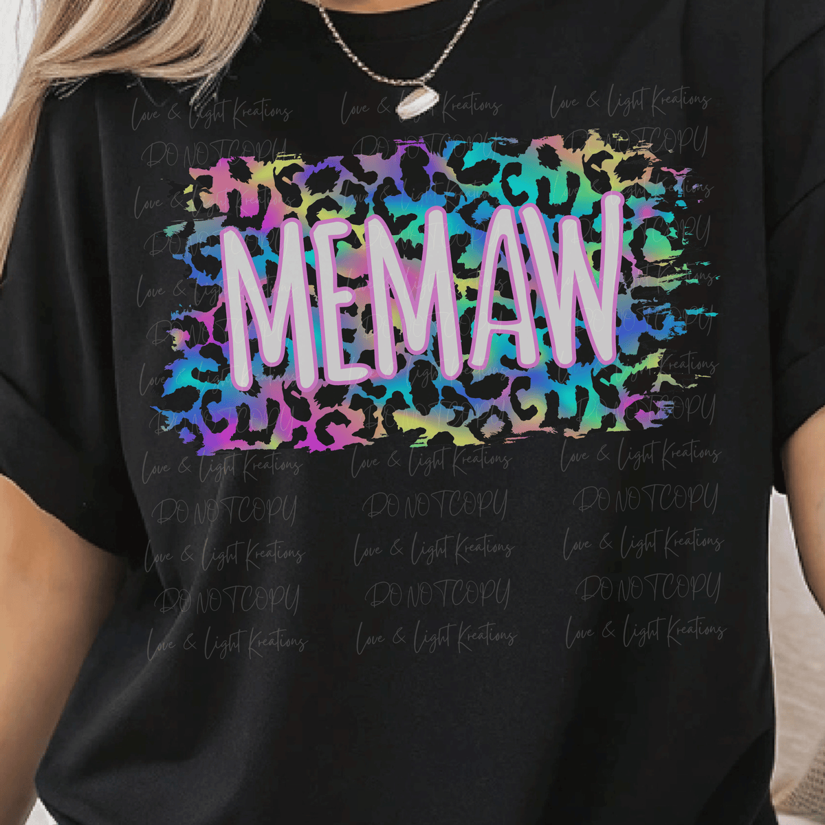 Neon Leopard Print Memaw