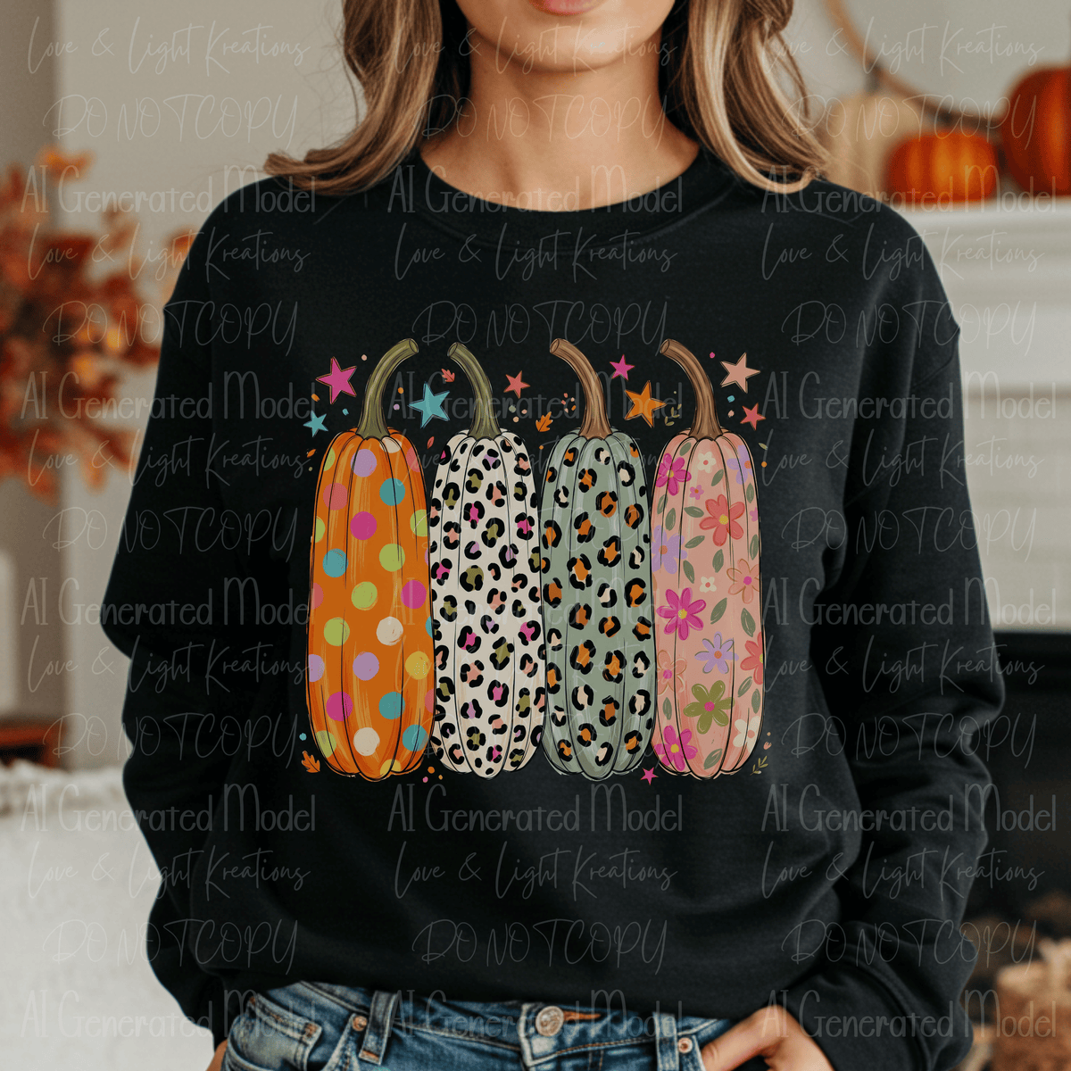 Neon Patter Skinny Pumpkins Stars