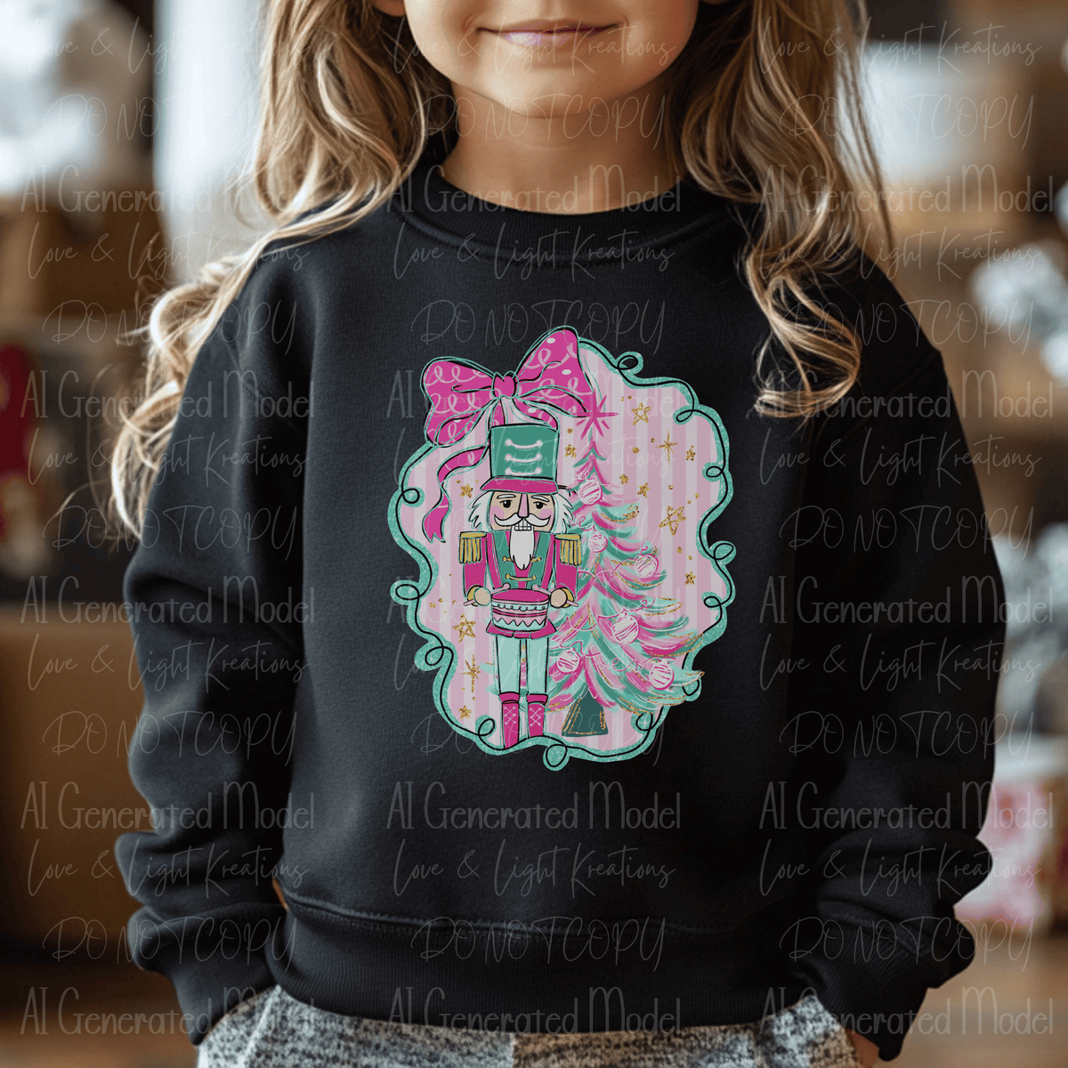 Neon Pink and Teal Nutcracker Stamp