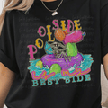 Neon Poolside is My Best Side with Faux Glitter and Floating Skeleton
