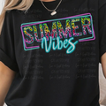 Neon Rainbow Leopard Print Summer Vibes