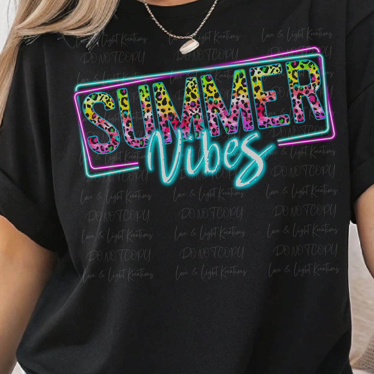 Neon Rainbow Leopard Print Summer Vibes