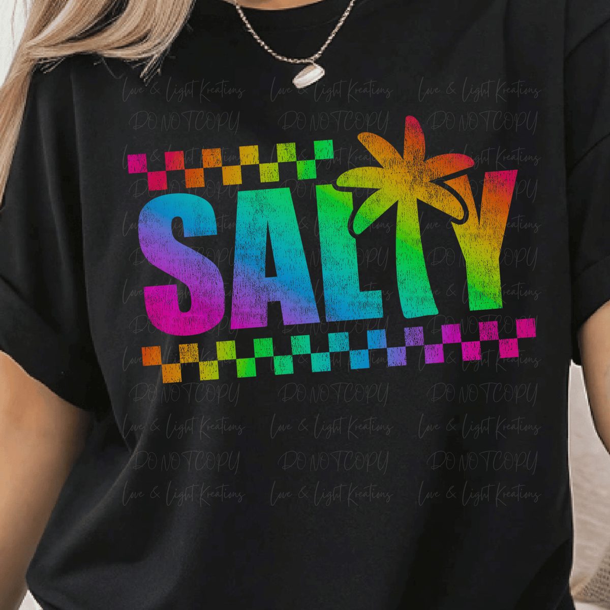 Neon Rainbow Salty Checkered
