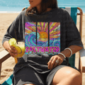 Neon Saltwater with Stain Glass of Sunset and Waves
