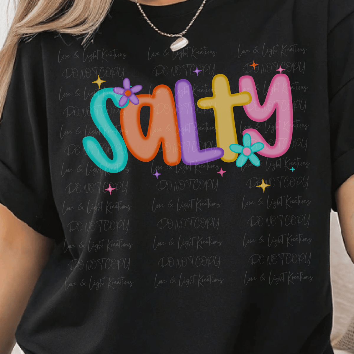 Neon Salty with Stars and Flowers