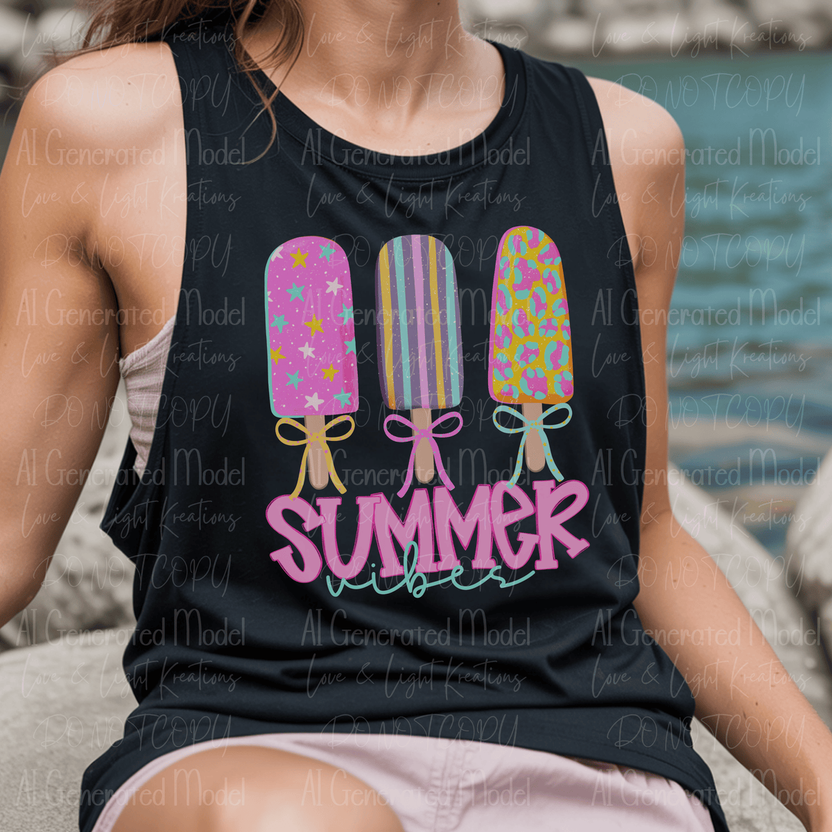 Neon Summer Vibes Pattern Popsicles