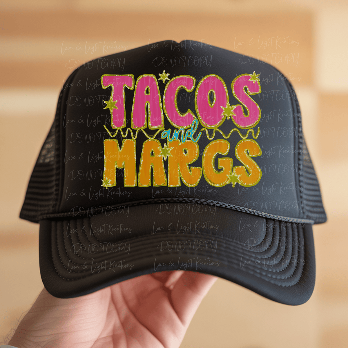 Neon Tacos and Margs with Faux Glitter