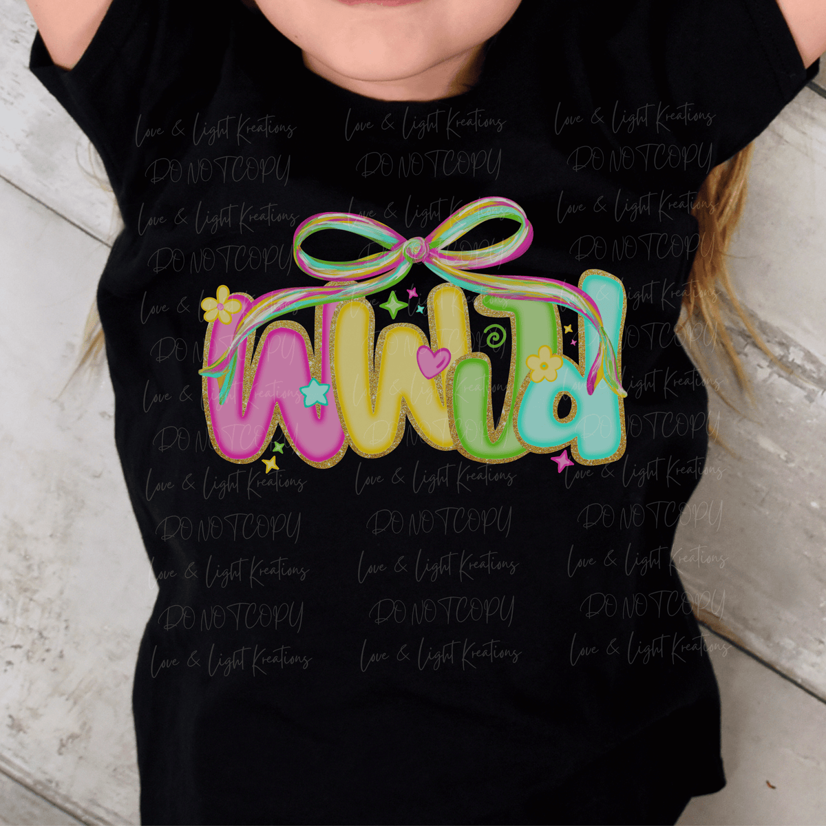 Neon WWJD Pink, Yellow, Green and Blue with Bow