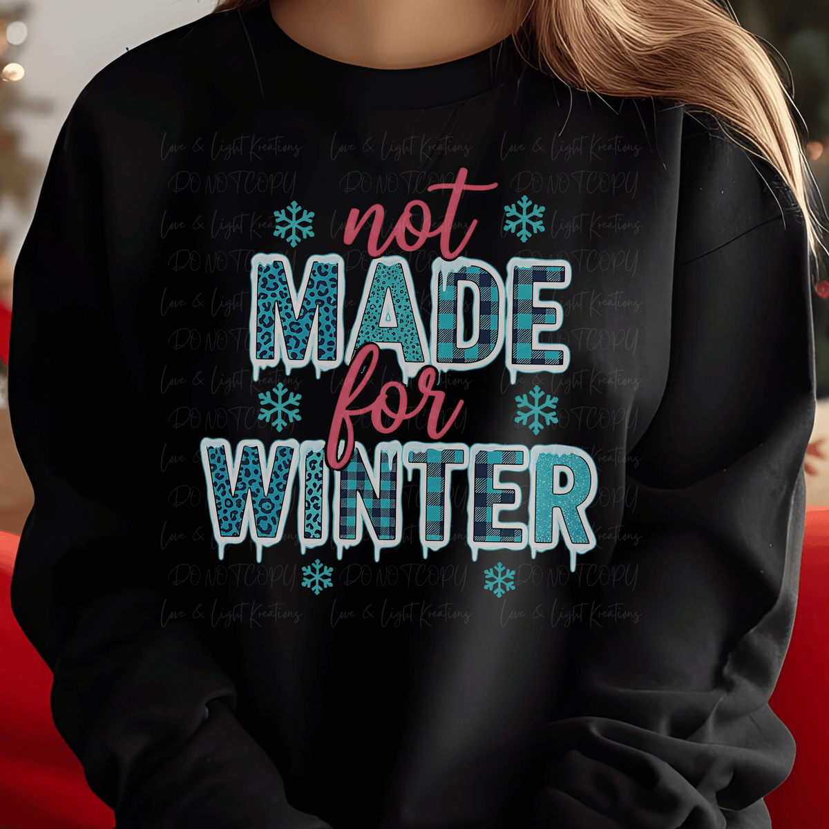 Not Made for Winter Teal, Black and Coral