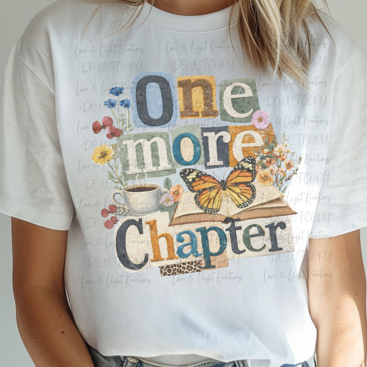 One More Chapter with Magazine Letters and Butterfly
