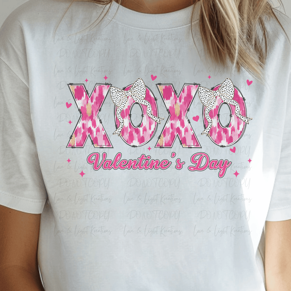 Paint strokes XOXO Valentine's Day