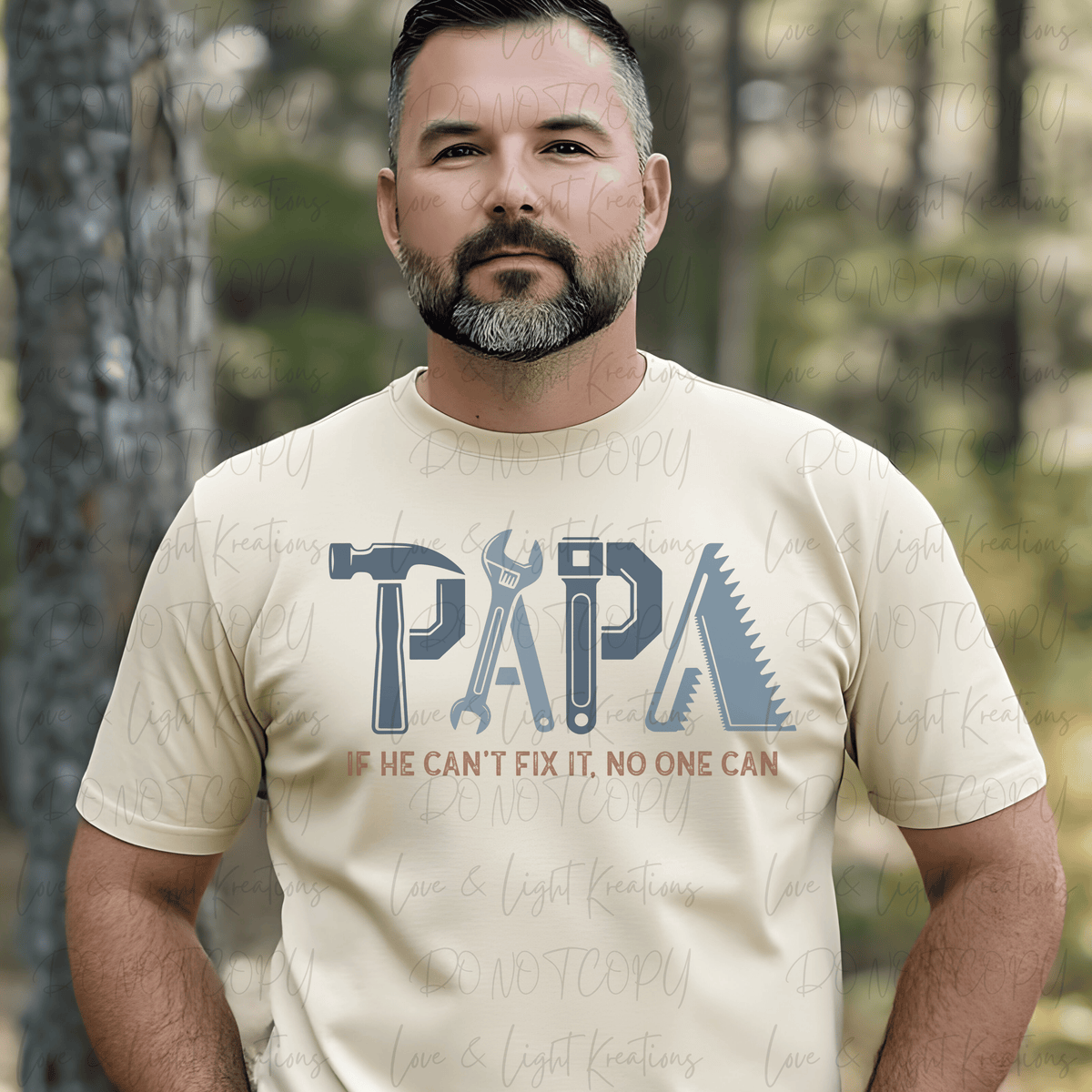 Papa If He Can't Fix It, No One Can with Tools Colorful