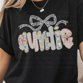 Pastel Floral Auntie with Faux Lace Bow