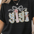 Pastel Floral Gigi with Faux Lace Bow