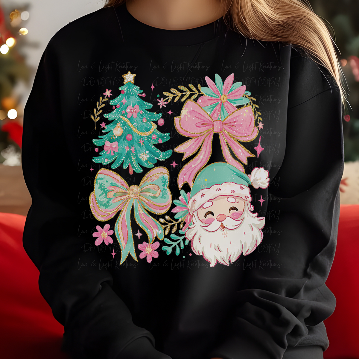 Pastel Glitter Christmas Elements