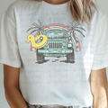 Pastel Jeep Beach Scene