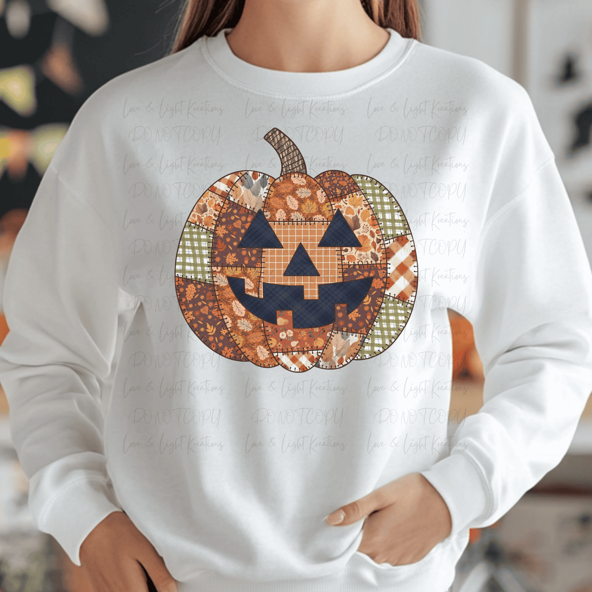 Patchwork Jack-O-Lantern