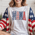 Patriotic Mama Florals, Stripes, Stars and Polka Dots