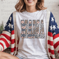 Patriotic Mama Leopard and Checker