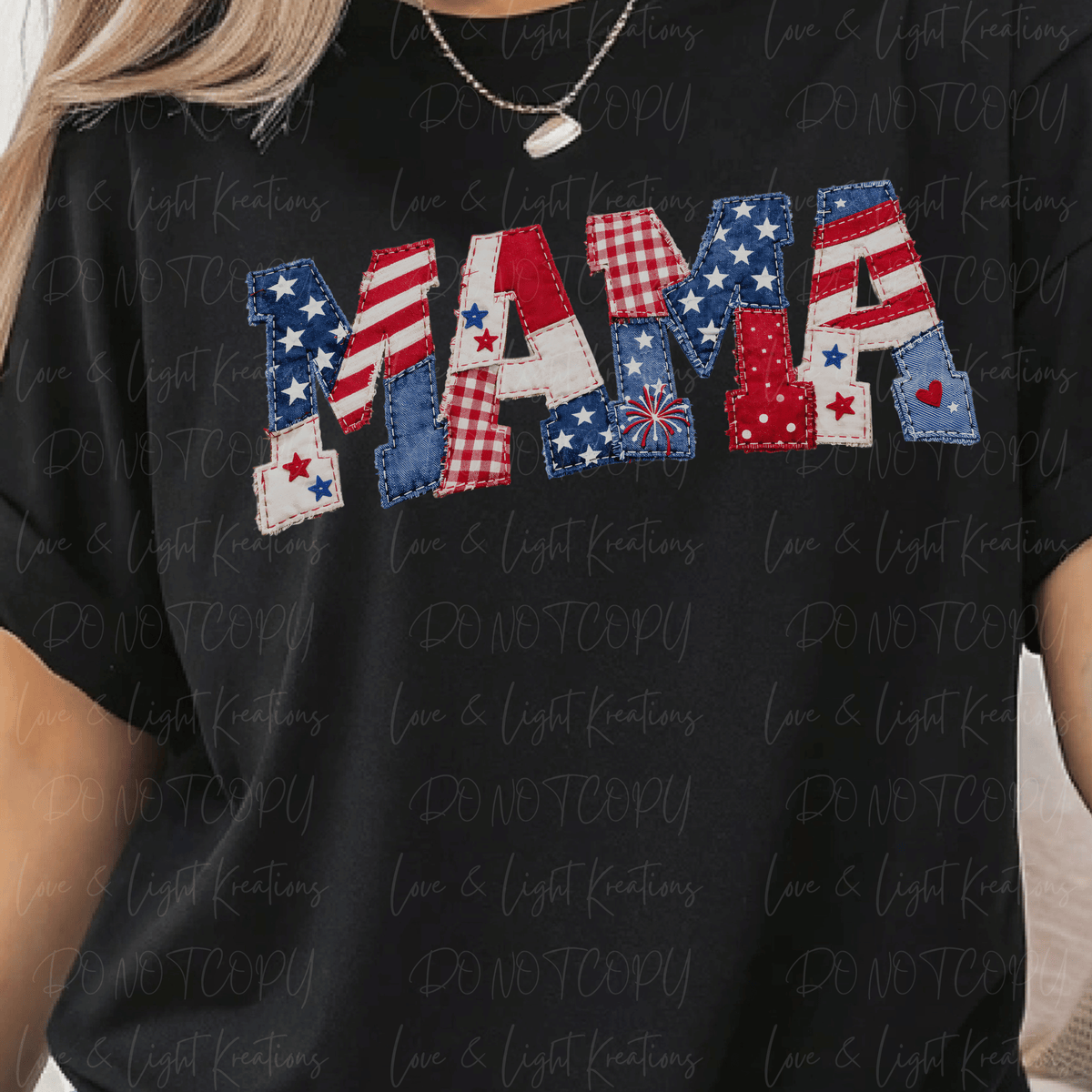 Patriotic Patchwork Prints Mama