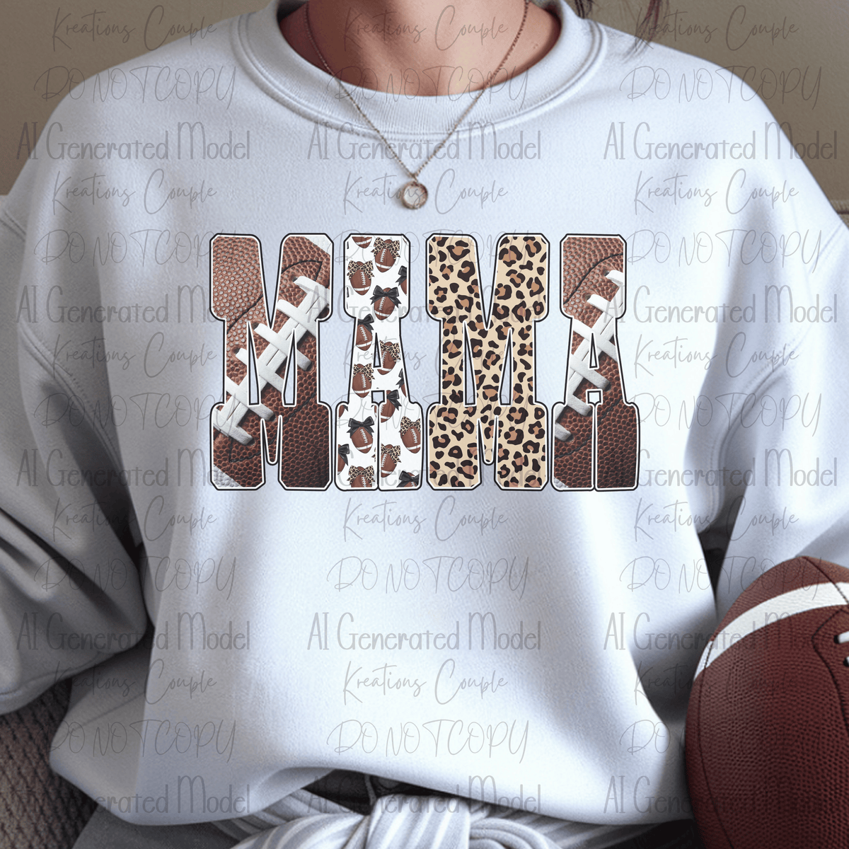 Pattern Football Mama Arched