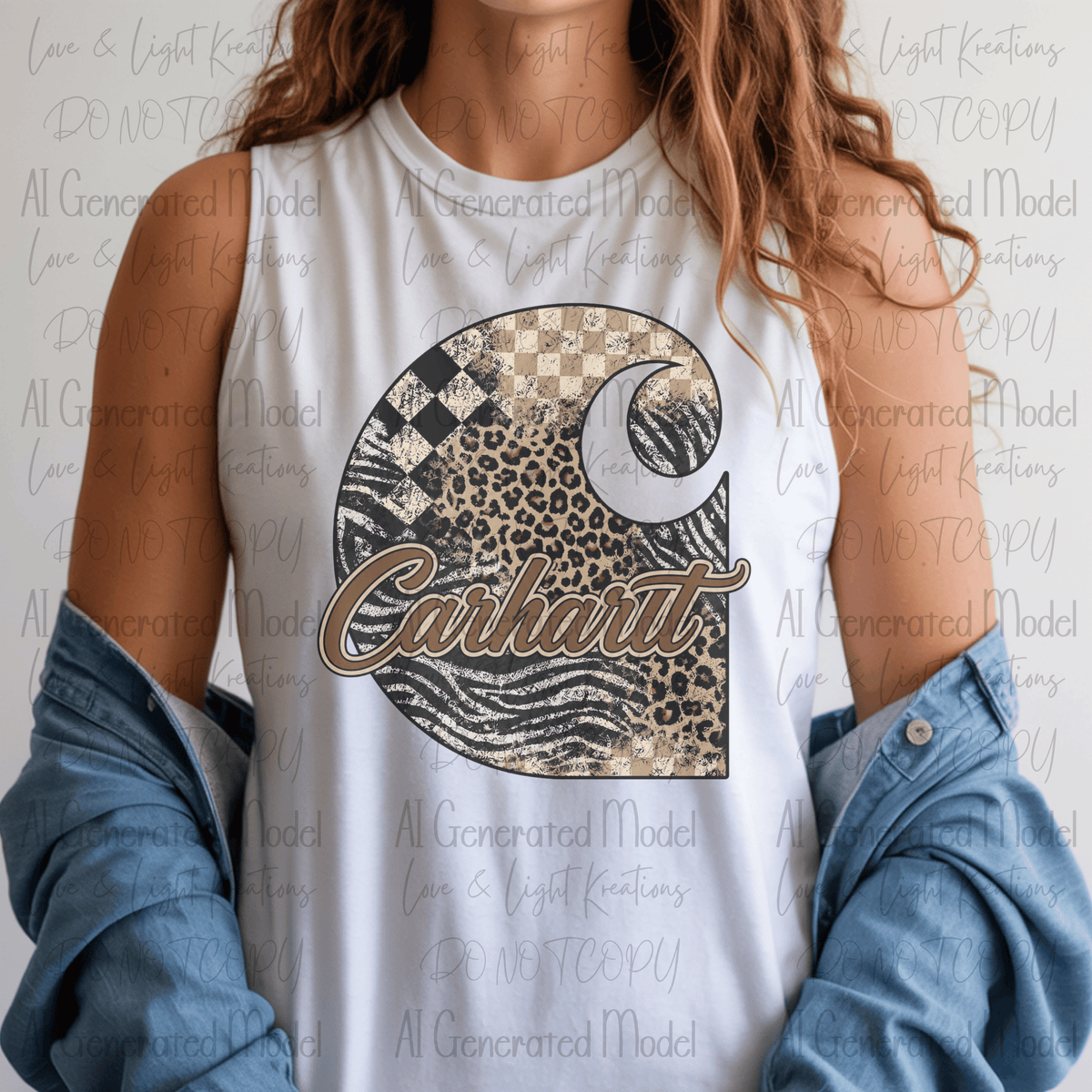 Patterned C Working Gear with Script Letters
