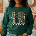 Patterned Game Day Football Checker