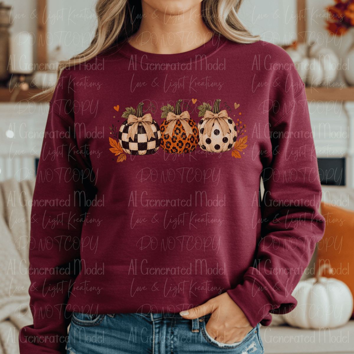 Patterned Pumpkins Burlap Coquette Bows