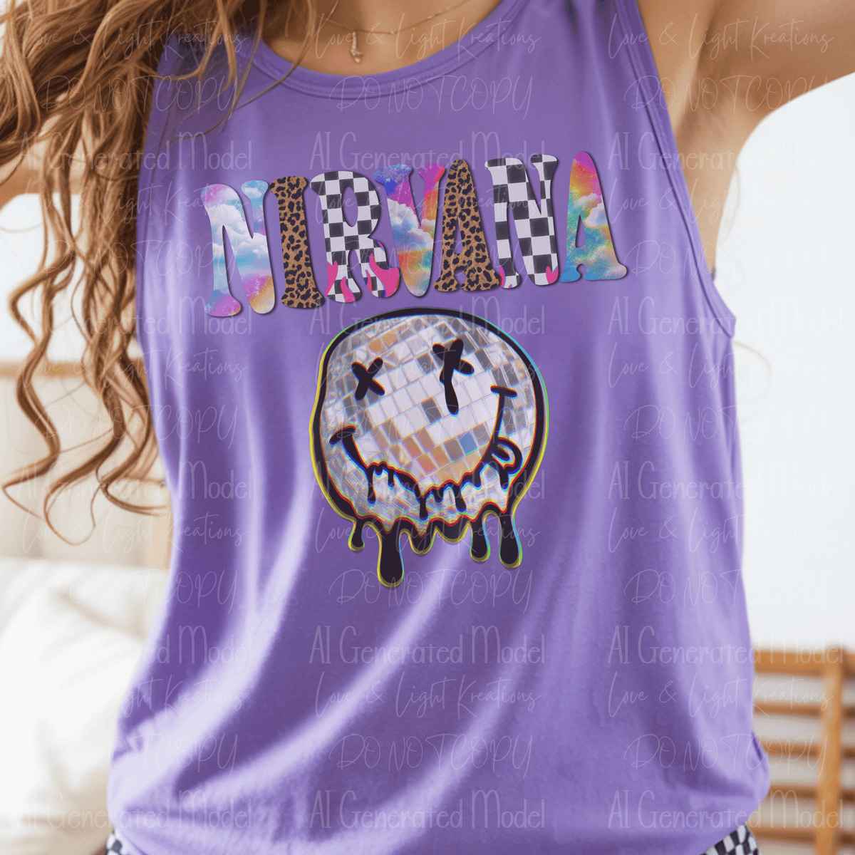 Patterned Rock Band Melting Smiley