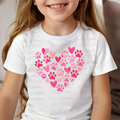 Paw print and Hearts Heart Design