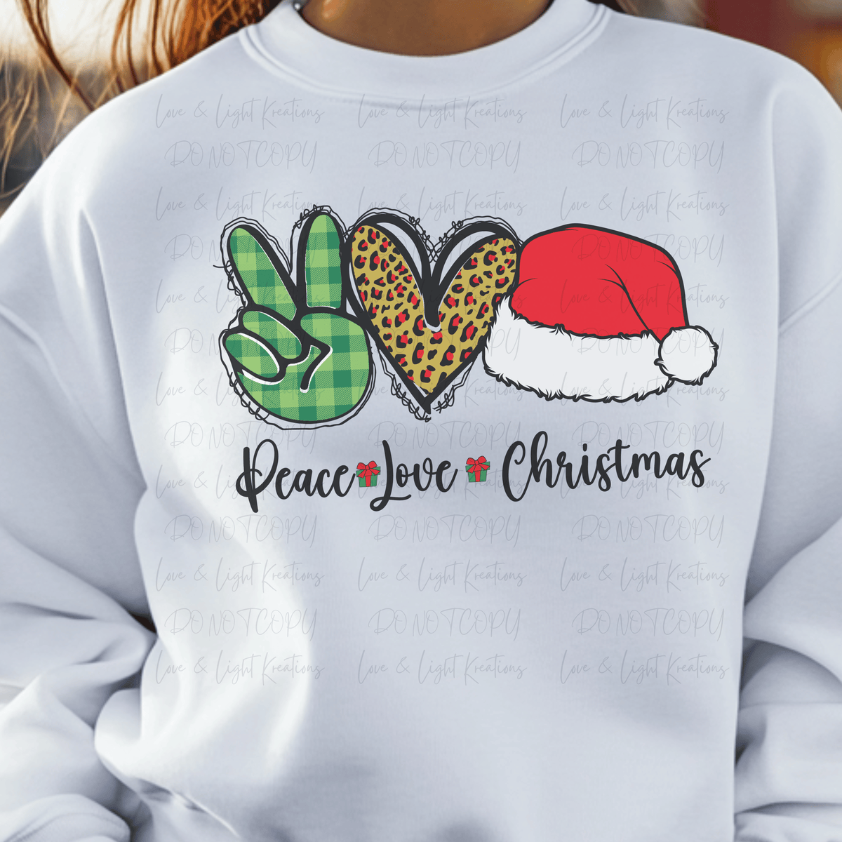 Peace Love and Christmas Trucker Hat Patch