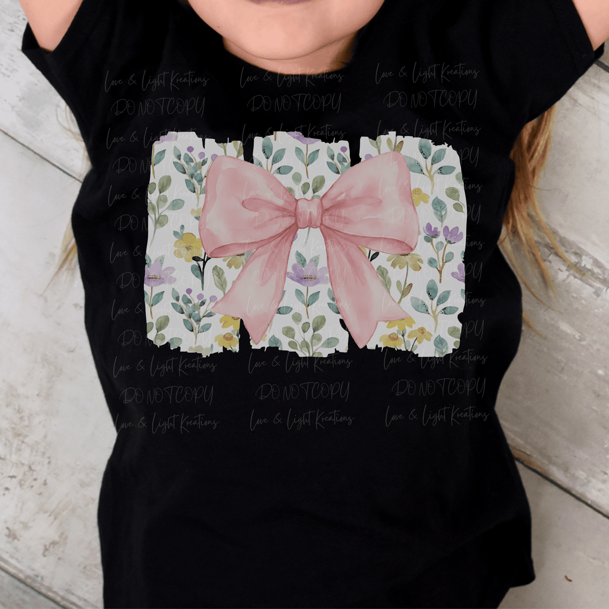 Pink Coquette Bow on Florals