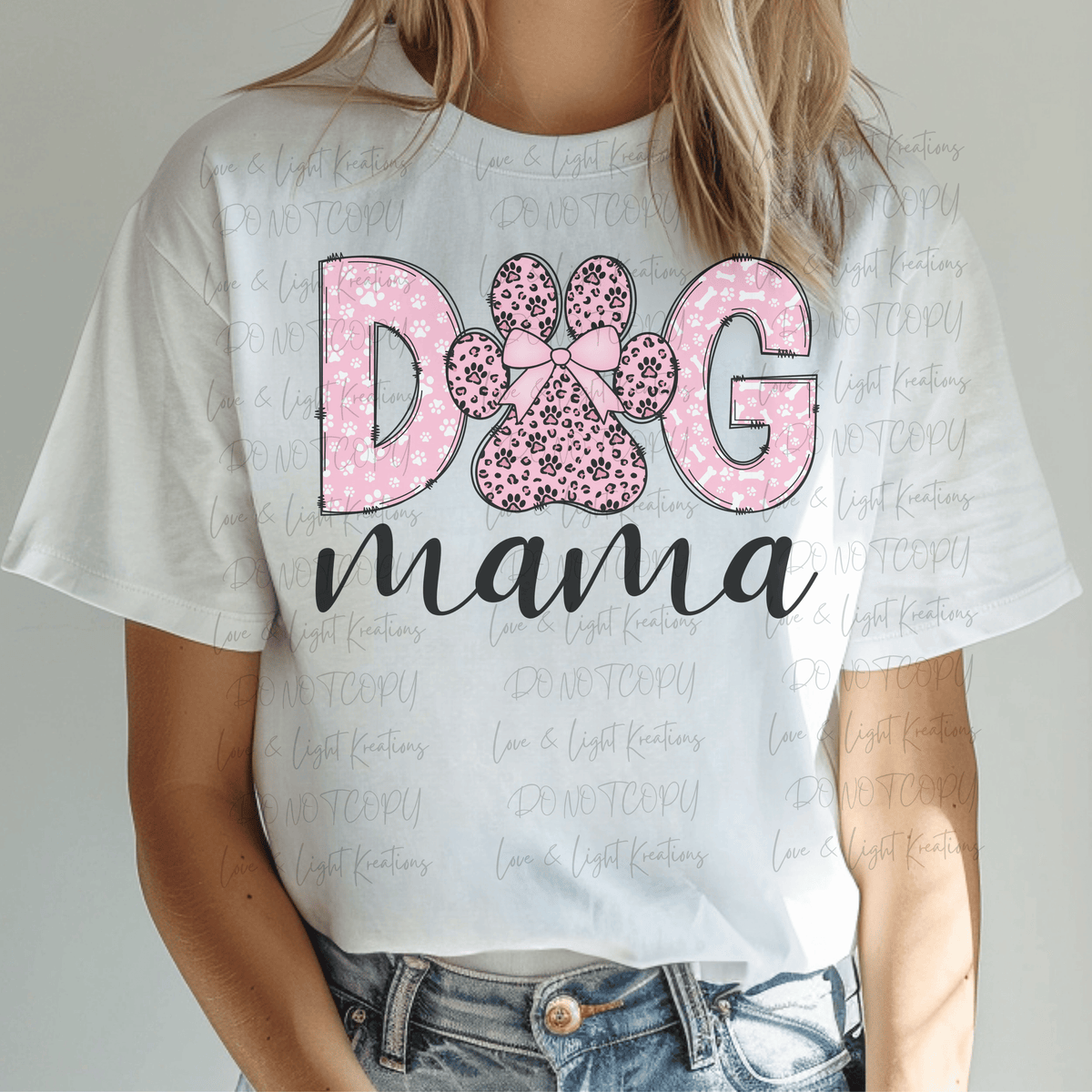Pink Dog Paw Print Dog Mom