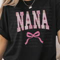 Pink Flower Nana with Pink Coquette Bow