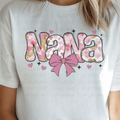 Pink Heart Print Nana with Bow