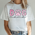 Pink Hearts Dog Mama with Paw Print